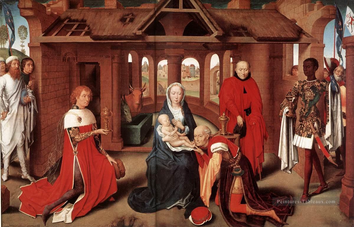 Adoration des Mages 1470 hollandais Hans Memling Peintures à l'huile
